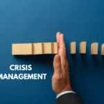 Dominos falling depicting a crisis
