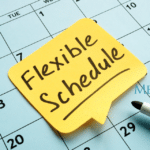 Calendar with Flexible Schedule Post It Note