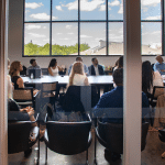 Recruiting team meeting in the boardroom