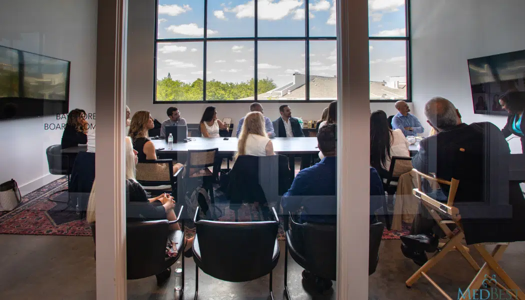 Recruiting team meeting in the boardroom