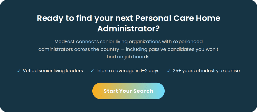 By this point the reader has consumed the full case for working with a senior living executive recruiter. The CTA gives them a clear next step.