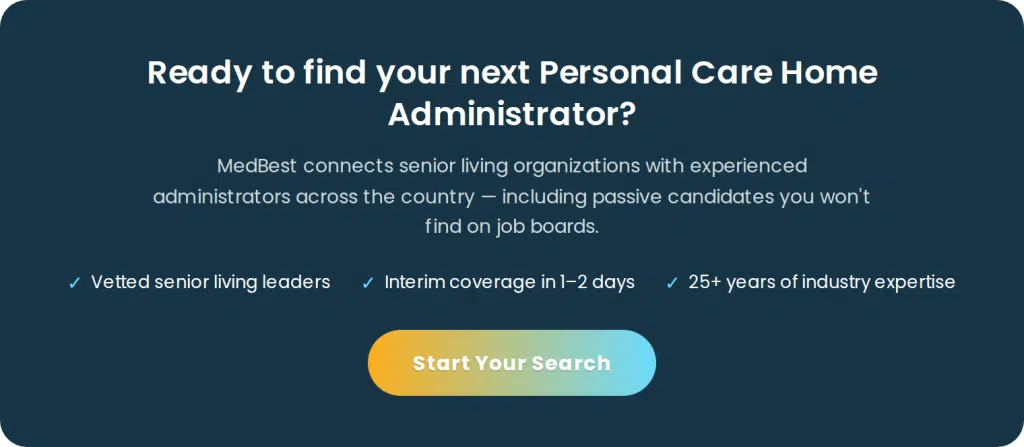 By this point the reader has consumed the full case for working with a senior living executive recruiter. The CTA gives them a clear next step.