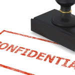 Hand Stamp with Confidential Verbiage